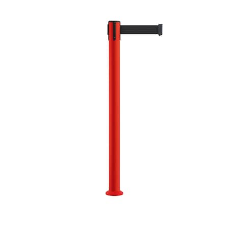 Stanchion Belt Barrier Fixed Base Red Post 7.5ftBlack Belt